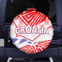 Forever Croatia Spare Tire Cover Hrvatska Trobojnica Checkerboard - Wonder Print Shop