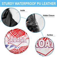 Forever Croatia Spare Tire Cover Hrvatska Trobojnica Checkerboard - Wonder Print Shop