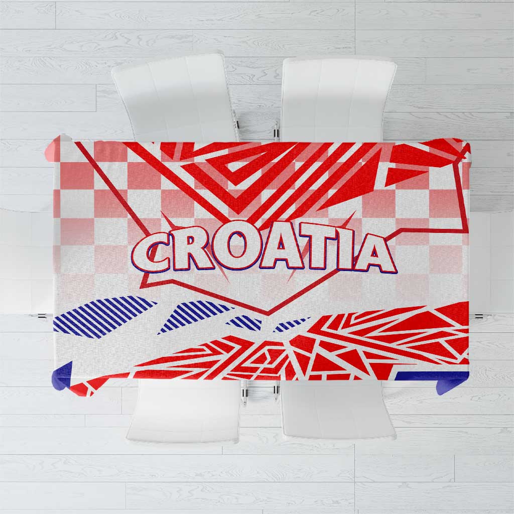 Forever Croatia Tablecloth Hrvatska Trobojnica Checkerboard - Wonder Print Shop