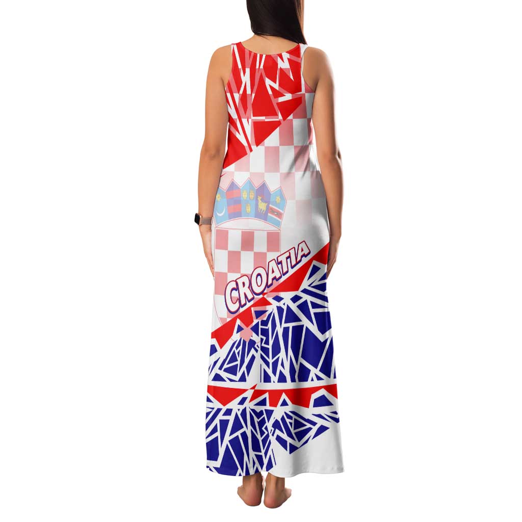 Forever Croatia Tank Maxi Dress Hrvatska Trobojnica Checkerboard - Wonder Print Shop