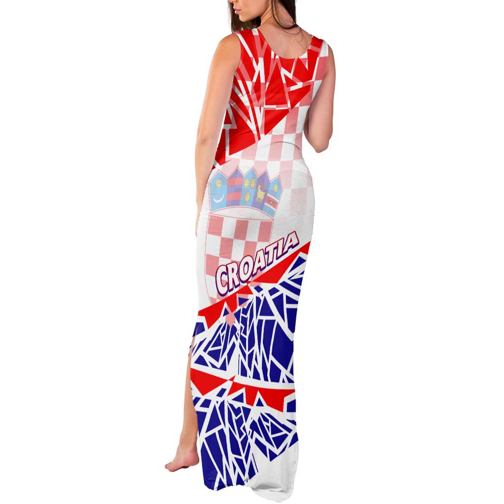 Forever Croatia Tank Maxi Dress Hrvatska Trobojnica Checkerboard - Wonder Print Shop