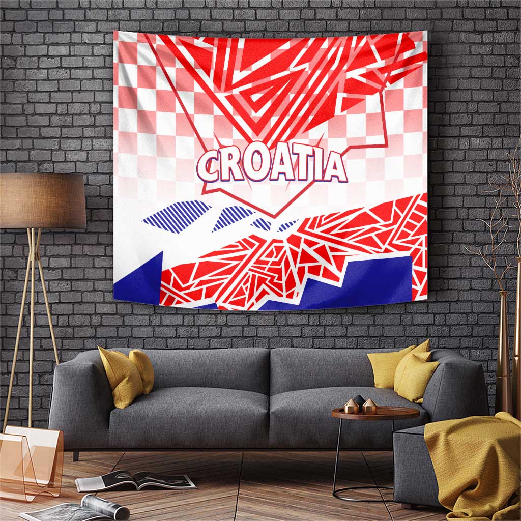 Forever Croatia Tapestry Hrvatska Trobojnica Checkerboard - Wonder Print Shop