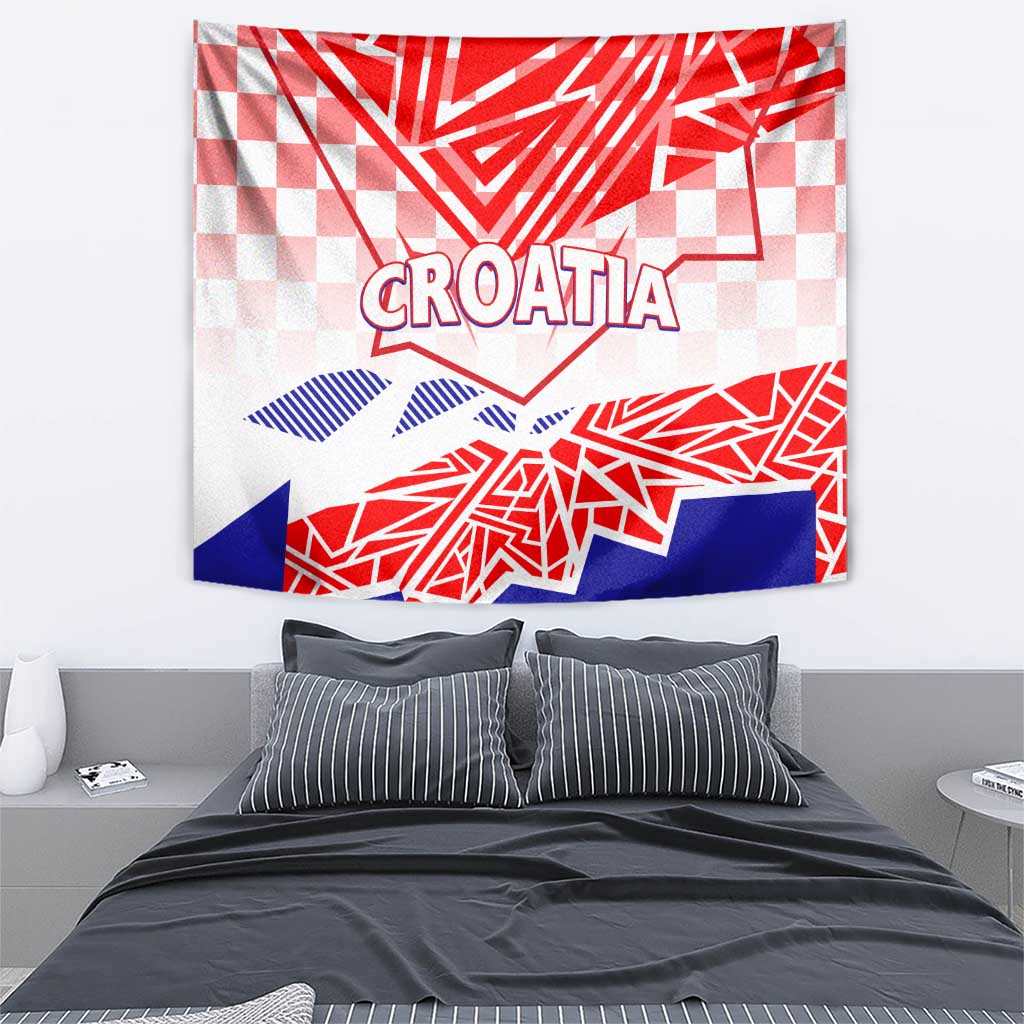 Forever Croatia Tapestry Hrvatska Trobojnica Checkerboard - Wonder Print Shop