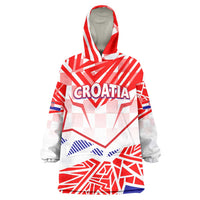 Forever Croatia Wearable Blanket Hoodie Hrvatska Trobojnica Checkerboard - Wonder Print Shop