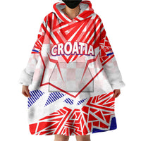 Forever Croatia Wearable Blanket Hoodie Hrvatska Trobojnica Checkerboard - Wonder Print Shop