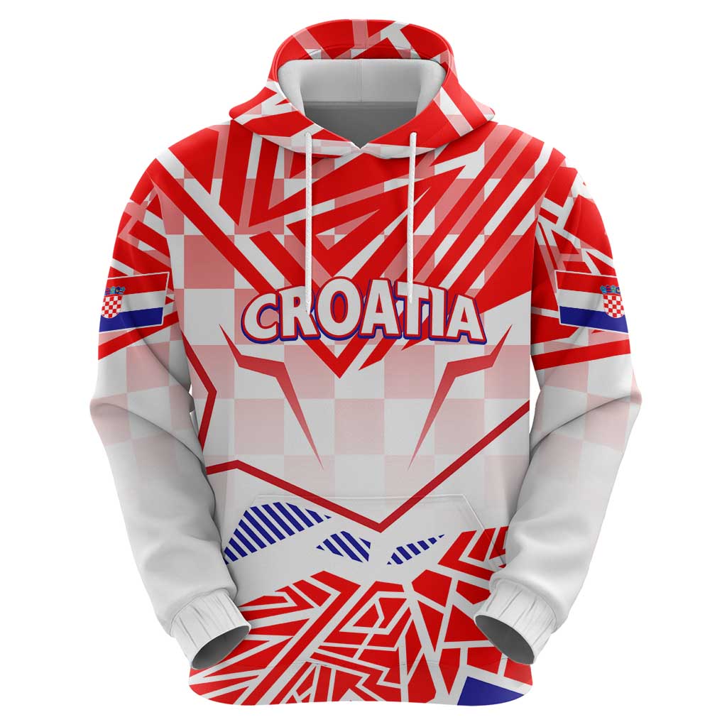 Forever Croatia Zip Hoodie Hrvatska Trobojnica Checkerboard - Wonder Print Shop