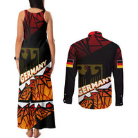 Forever Germany Couples Matching Tank Maxi Dress and Long Sleeve Button Shirt Deutschland Eagle - Wonder Print Shop