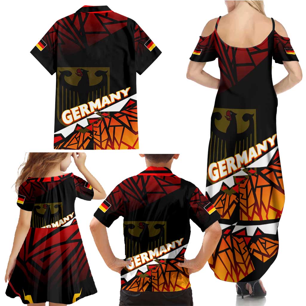 Forever Germany Family Matching Summer Maxi Dress and Hawaiian Shirt Deutschland Eagle - Wonder Print Shop