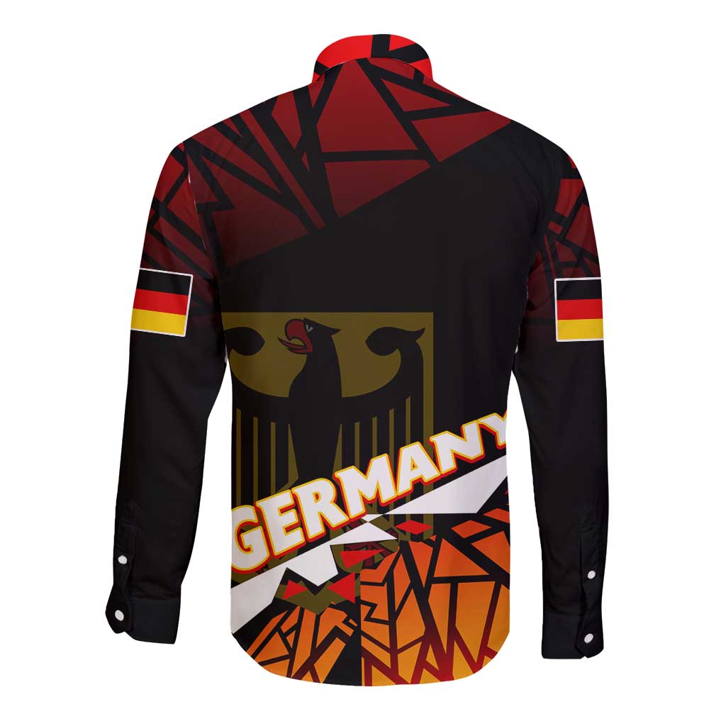 Forever Germany Long Sleeve Button Shirt Deutschland Eagle - Wonder Print Shop