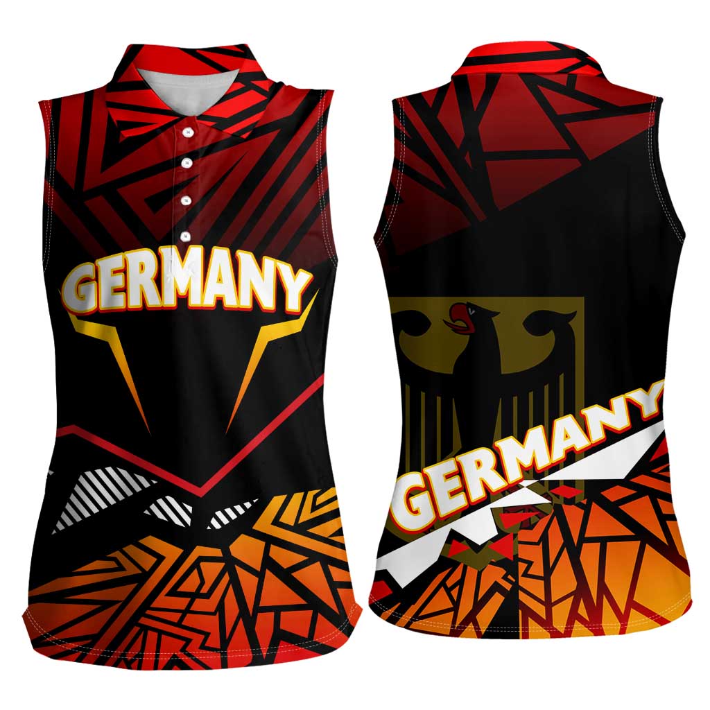 Forever Germany Women Sleeveless Polo Shirt Deutschland Eagle - Wonder Print Shop