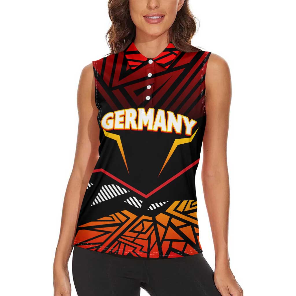 Forever Germany Women Sleeveless Polo Shirt Deutschland Eagle - Wonder Print Shop