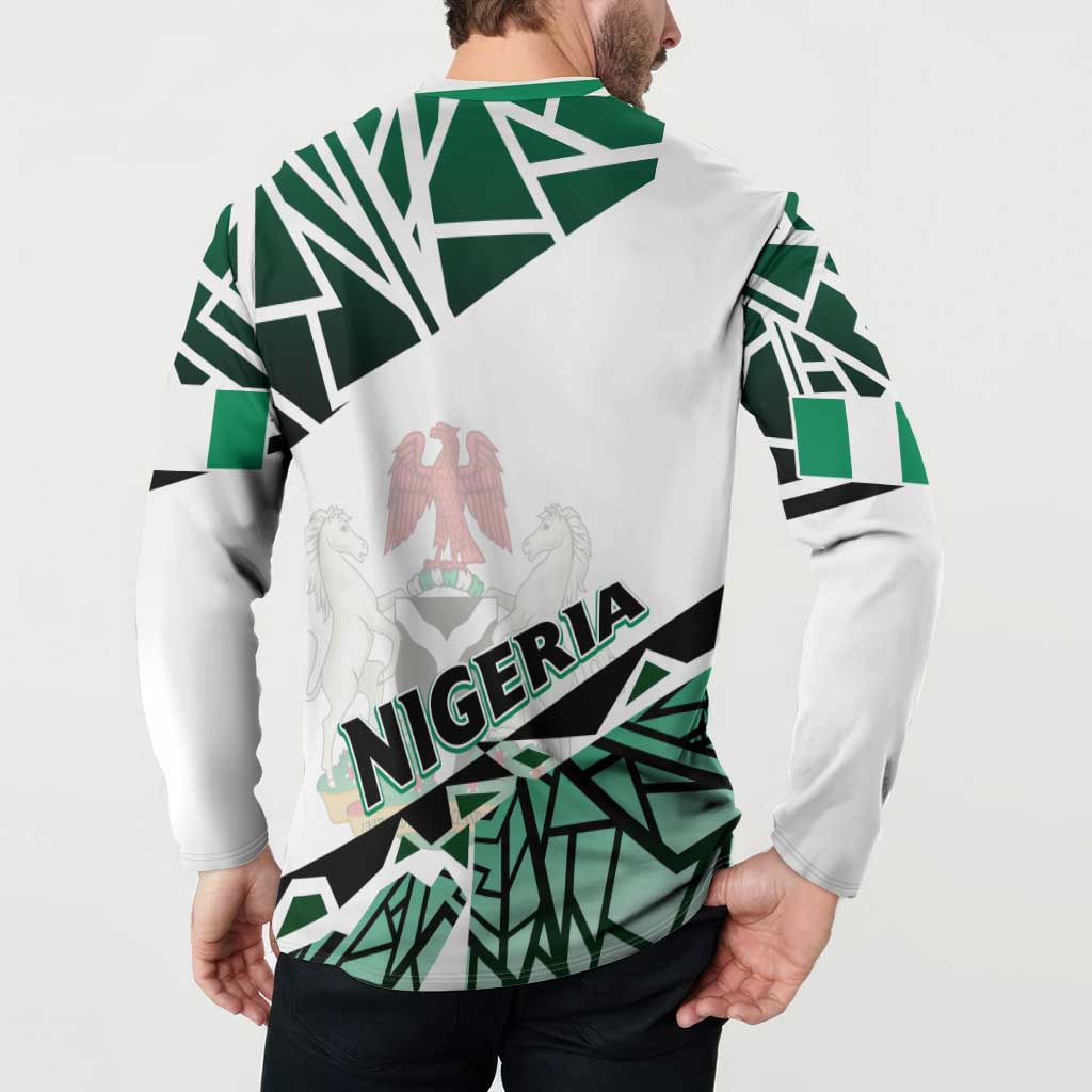 Forever Nigeria Button Sweatshirt Nigerian Flag - Wonder Print Shop