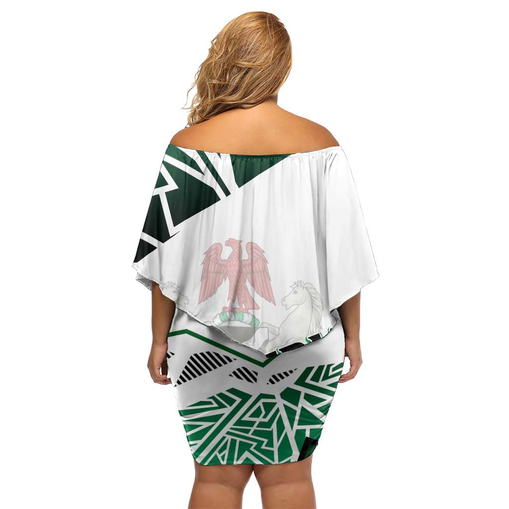 Forever Nigeria Family Matching Off Shoulder Short Dress and Hawaiian Shirt Nigerian Flag - Wonder Print Shop