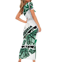 Forever Nigeria Family Matching Short Sleeve Bodycon Dress and Hawaiian Shirt Nigerian Flag - Wonder Print Shop