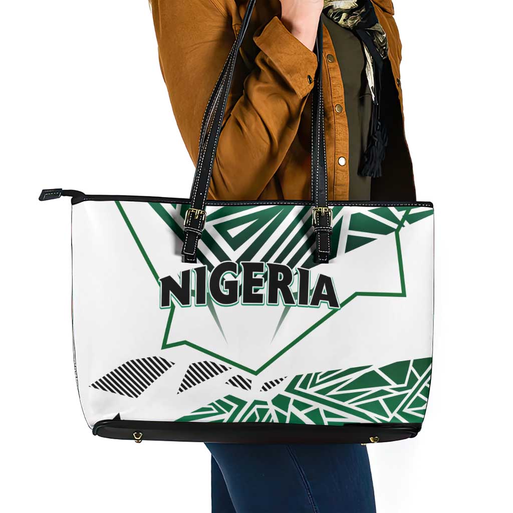 Forever Nigeria Leather Tote Bag Nigerian Flag - Wonder Print Shop