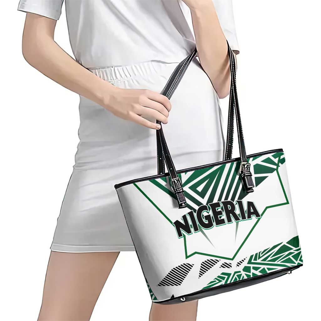 Forever Nigeria Leather Tote Bag Nigerian Flag - Wonder Print Shop