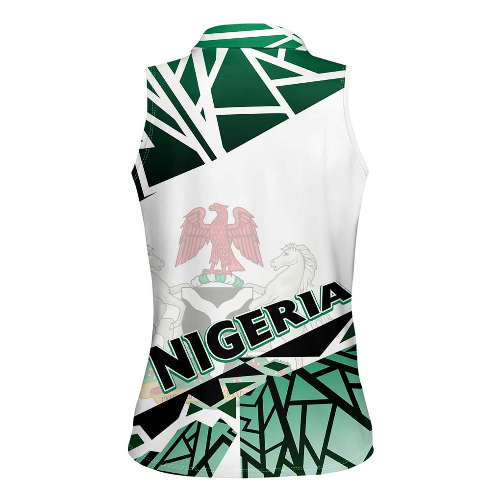 Forever Nigeria Women Sleeveless Polo Shirt Nigerian Flag - Wonder Print Shop