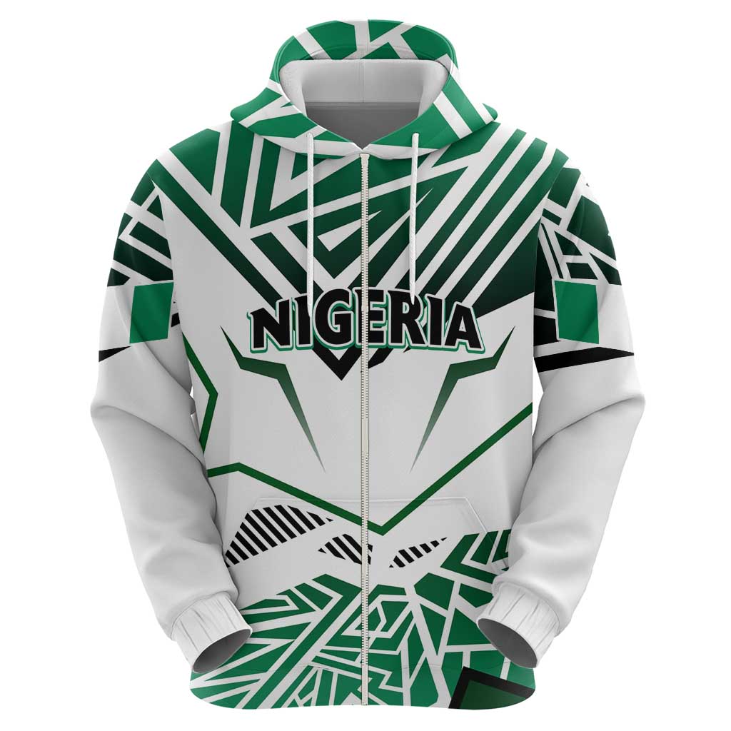 Forever Nigeria Zip Hoodie Nigerian Flag - Wonder Print Shop