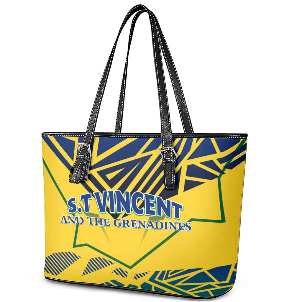 Forever Saint Vincent and the Grenadines Leather Tote Bag Peace and Justice - Wonder Print Shop