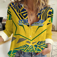 Forever Saint Vincent and the Grenadines Women Casual Shirt Peace and Justice - Wonder Print Shop