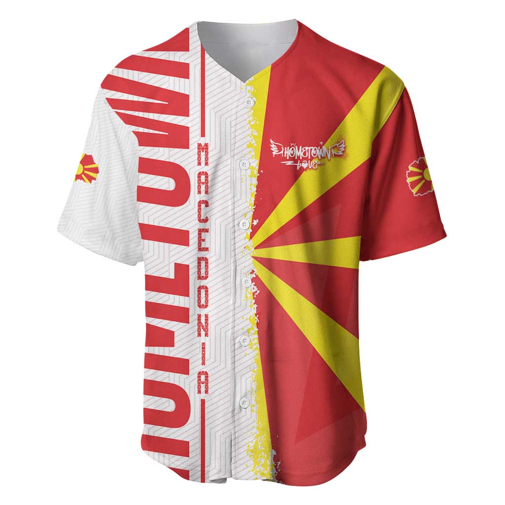 Hometown Macedonia Baseball Jersey Flag and Map - Wonder Print Shop