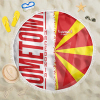 Hometown Macedonia Beach Blanket Flag and Map - Wonder Print Shop