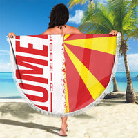 Hometown Macedonia Beach Blanket Flag and Map - Wonder Print Shop