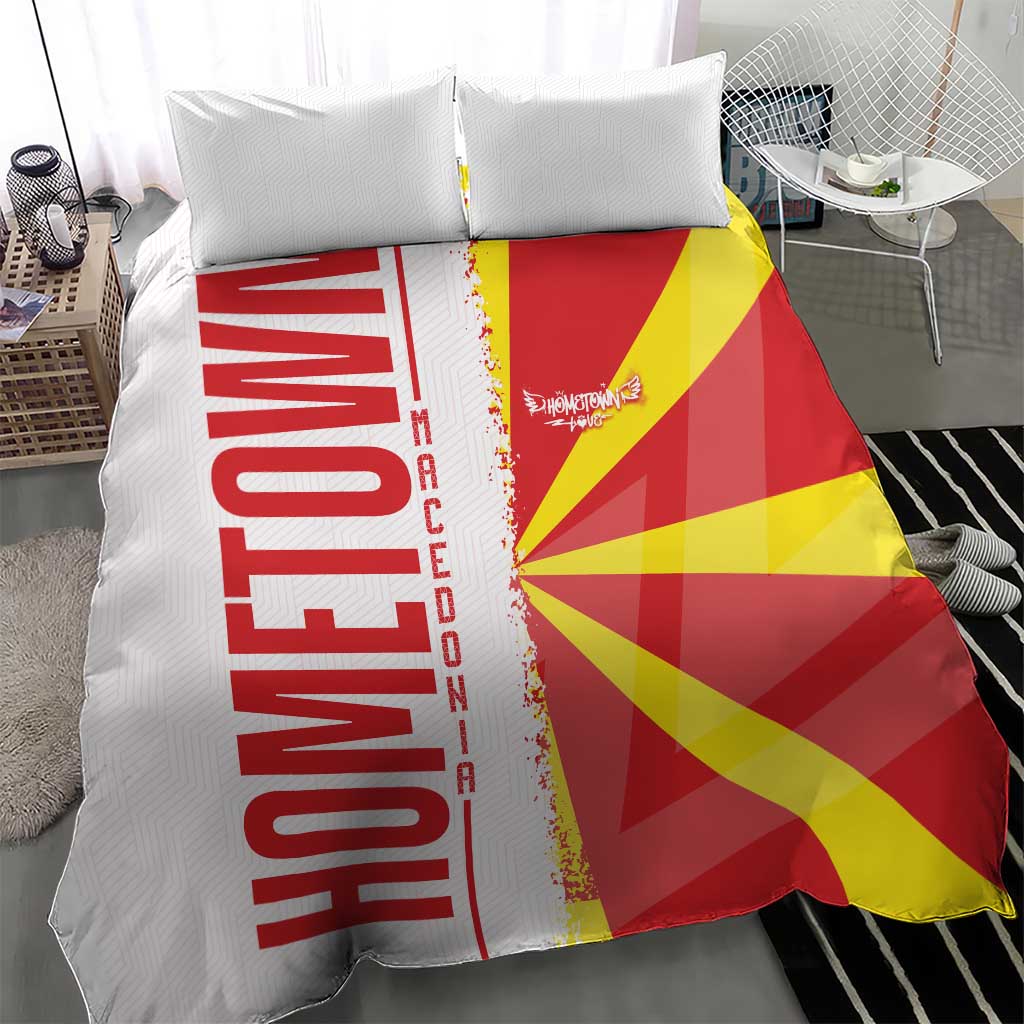 Hometown Macedonia Bedding Set Flag and Map - Wonder Print Shop