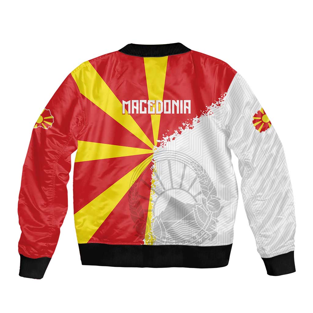 Hometown Macedonia Bomber Jacket Flag and Map - Wonder Print Shop