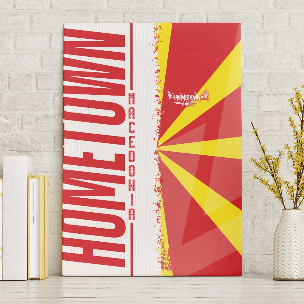 Hometown Macedonia Canvas Wall Art Flag and Map - Wonder Print Shop