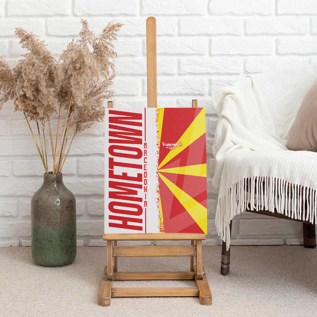 Hometown Macedonia Canvas Wall Art Flag and Map - Wonder Print Shop