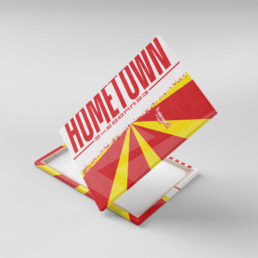 Hometown Macedonia Canvas Wall Art Flag and Map - Wonder Print Shop