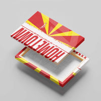 Hometown Macedonia Canvas Wall Art Flag and Map - Wonder Print Shop