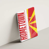 Hometown Macedonia Canvas Wall Art Flag and Map - Wonder Print Shop