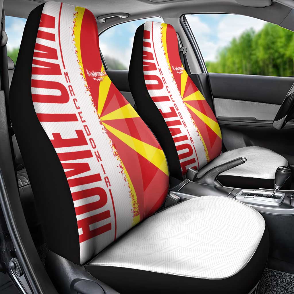 Hometown Macedonia Car Seat Cover Flag and Map - Wonder Print Shop