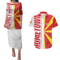 Hometown Macedonia Couples Matching Puletasi and Hawaiian Shirt Flag and Map - Wonder Print Shop