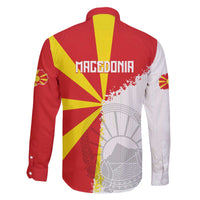 Hometown Macedonia Family Matching Off The Shoulder Long Sleeve Dress and Hawaiian Shirt Flag and Map - Wonder Print Shop