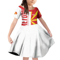 Hometown Macedonia Family Matching Off Shoulder Short Dress and Hawaiian Shirt Flag and Map - Wonder Print Shop