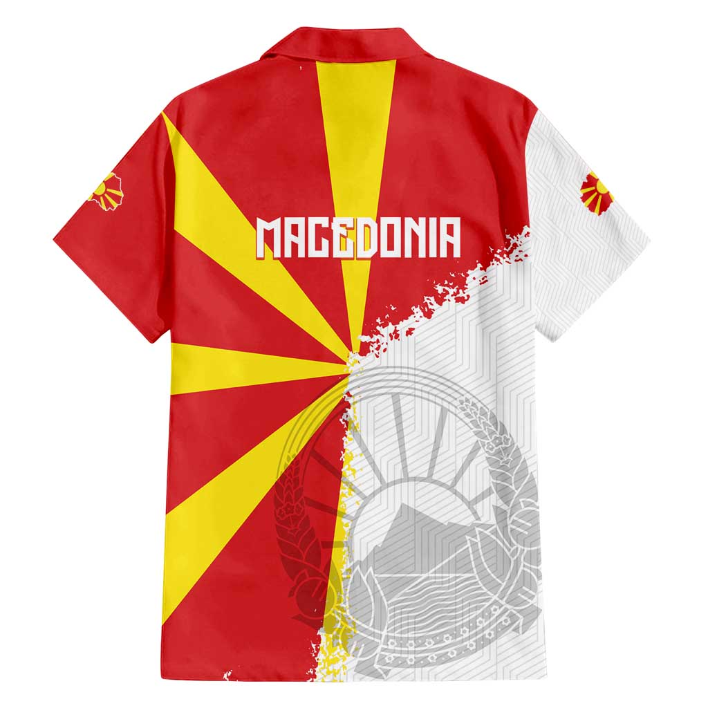 Hometown Macedonia Family Matching Off Shoulder Short Dress and Hawaiian Shirt Flag and Map - Wonder Print Shop