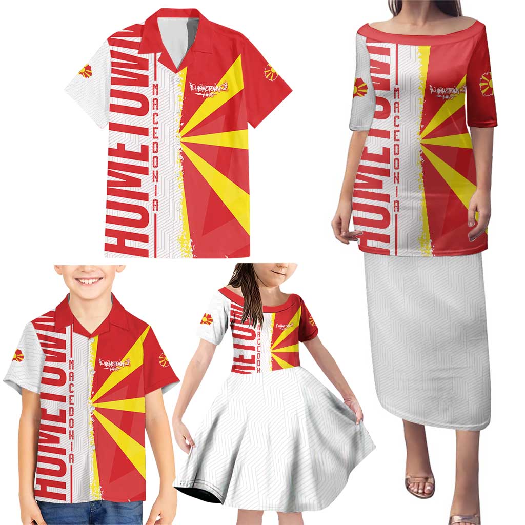 Hometown Macedonia Family Matching Puletasi and Hawaiian Shirt Flag and Map - Wonder Print Shop