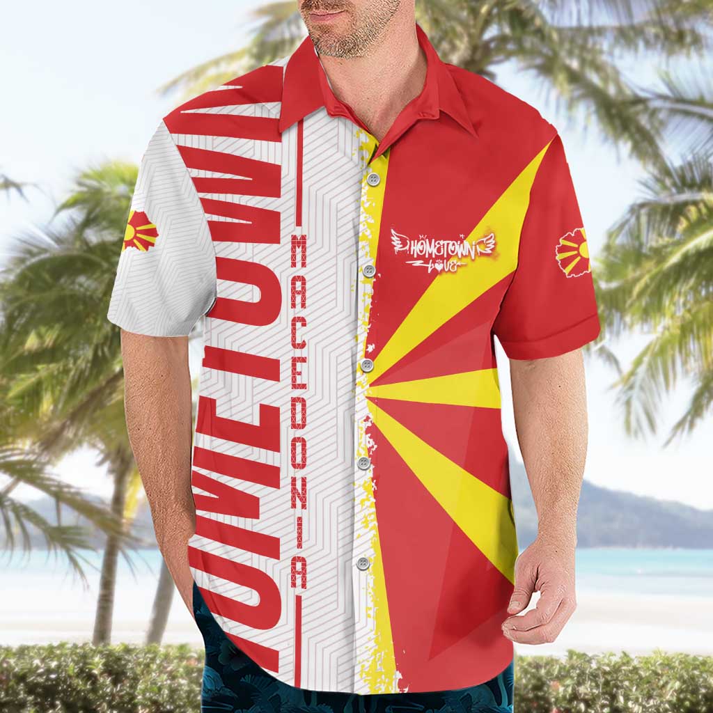 Hometown Macedonia Hawaiian Shirt Flag and Map - Wonder Print Shop