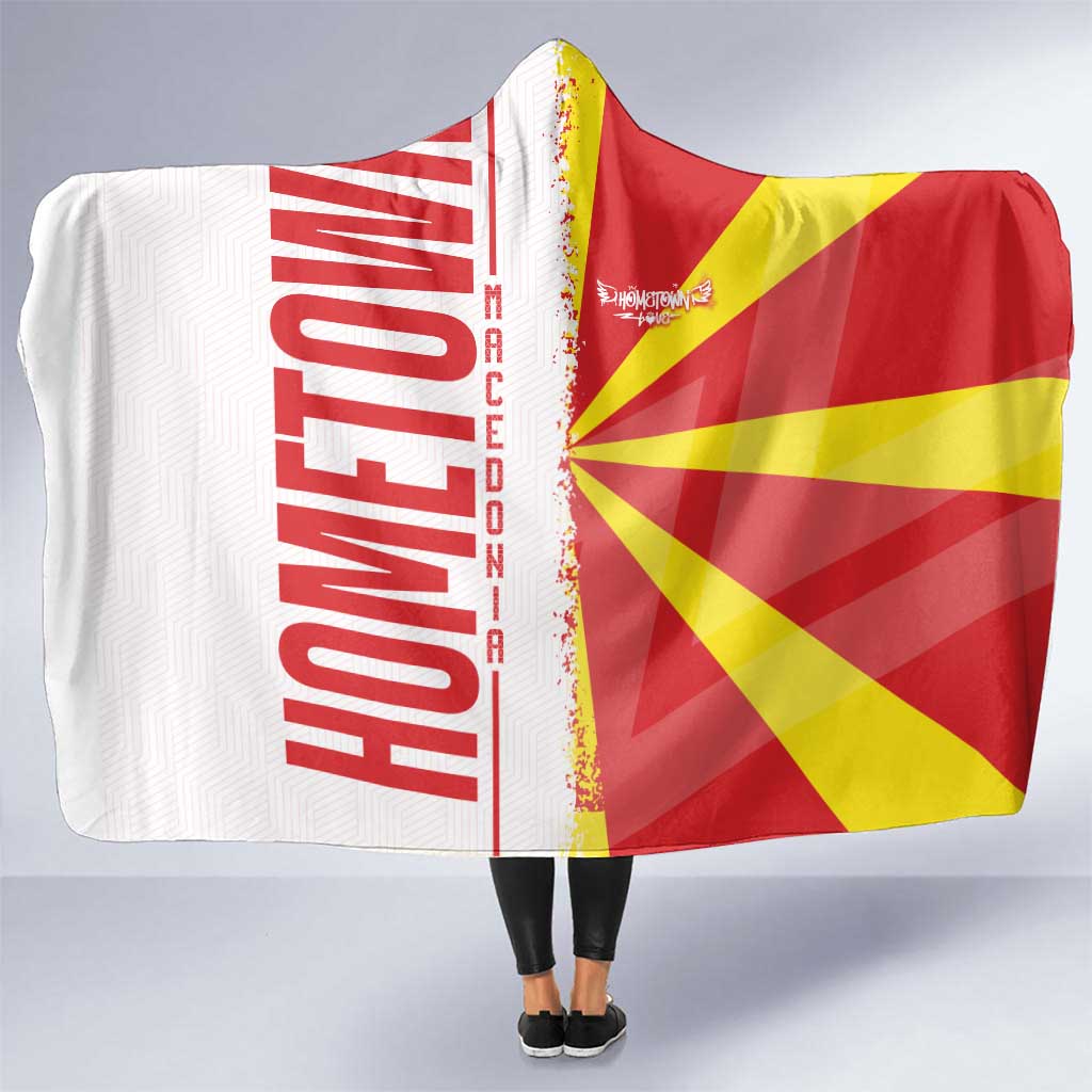 Hometown Macedonia Hooded Blanket Flag and Map