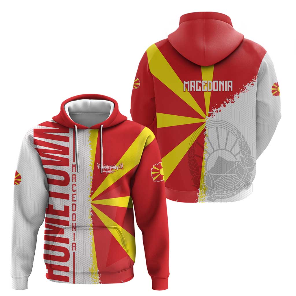 Hometown Macedonia Hoodie Flag and Map - Wonder Print Shop