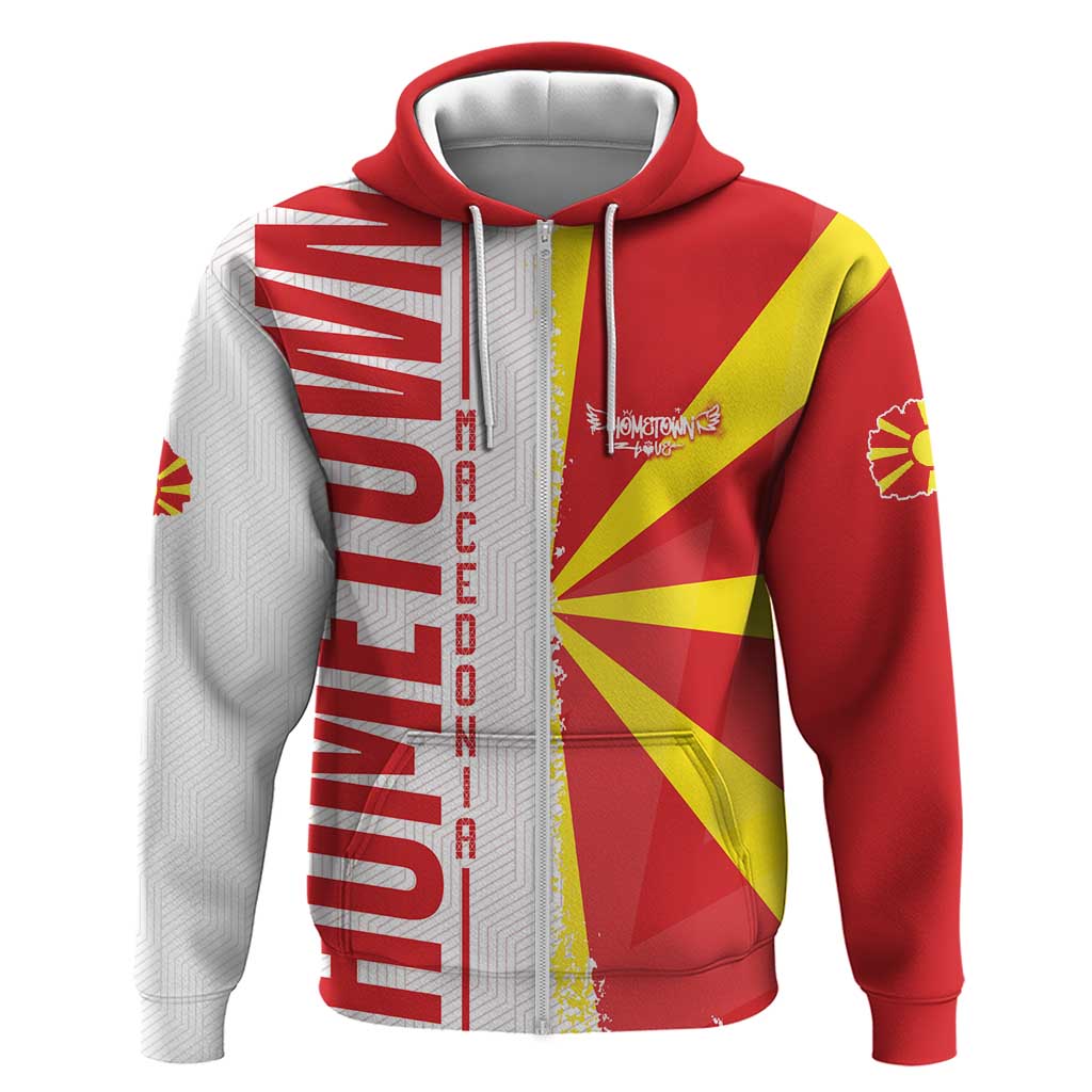 Hometown Macedonia Hoodie Flag and Map - Wonder Print Shop