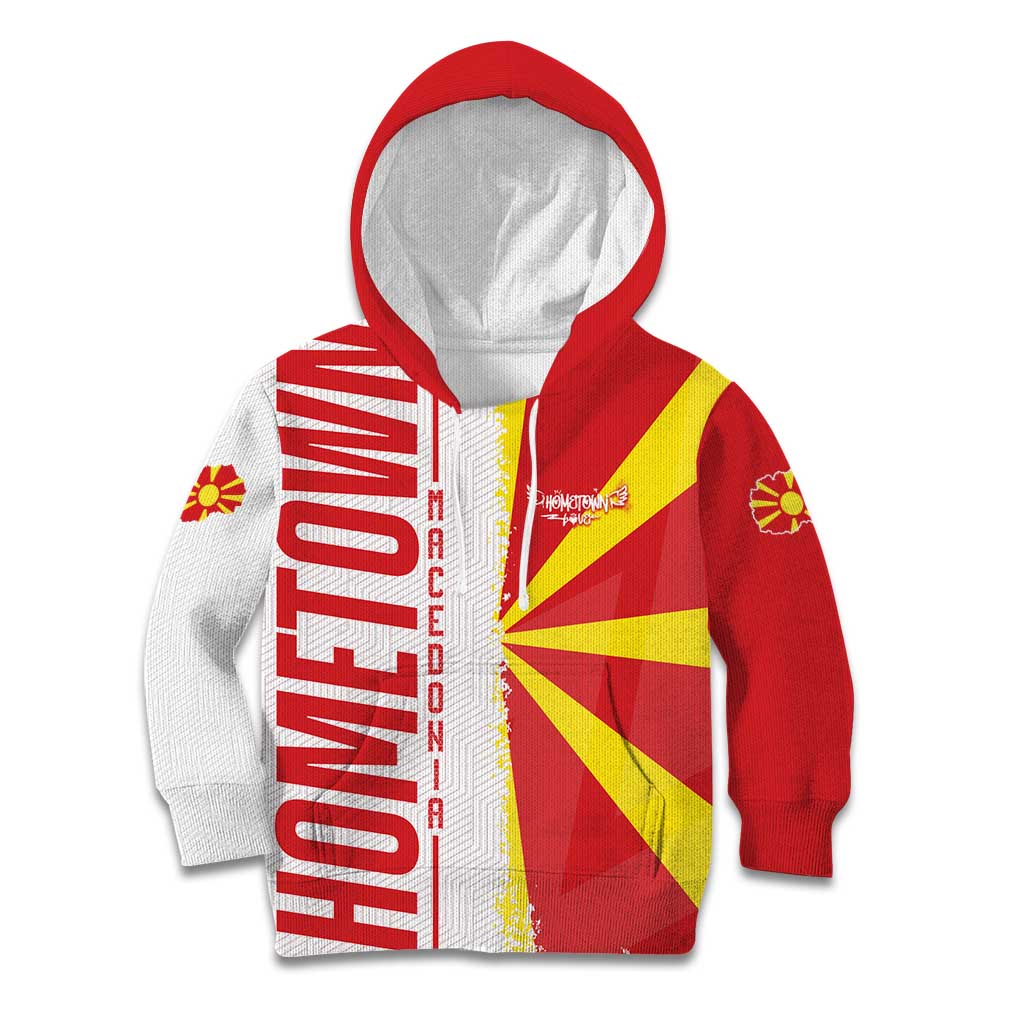 Hometown Macedonia Kid Hoodie Flag and Map - Wonder Print Shop