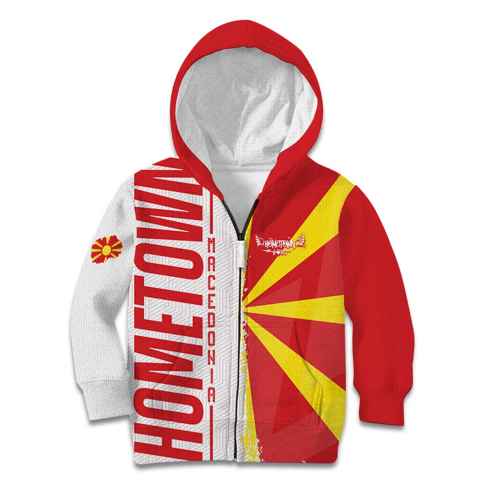 Hometown Macedonia Kid Hoodie Flag and Map - Wonder Print Shop
