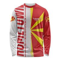 Hometown Macedonia Long Sleeve Shirt Flag and Map - Wonder Print Shop