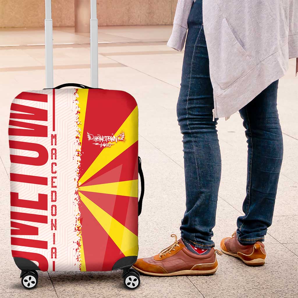 Hometown Macedonia Luggage Cover Flag and Map - Wonder Print Shop