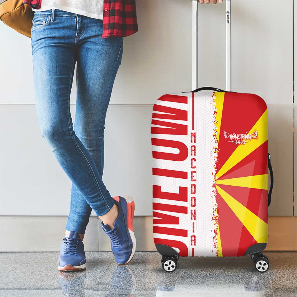 Hometown Macedonia Luggage Cover Flag and Map - Wonder Print Shop