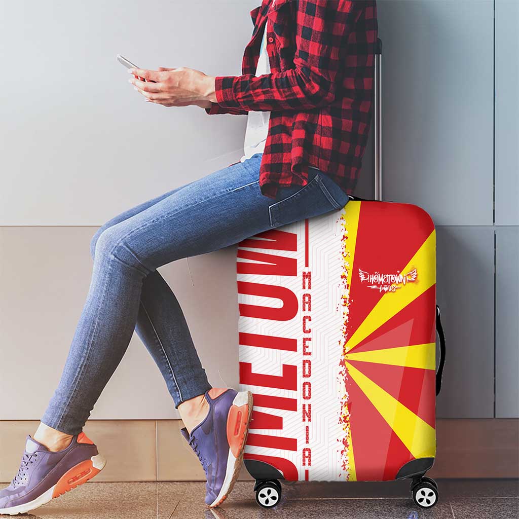 Hometown Macedonia Luggage Cover Flag and Map - Wonder Print Shop